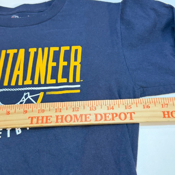 West Virginia WVU Mountaineer Basketball Champion T-Shirt Youth 7-8 Medium Blue - Picture 6 of 7